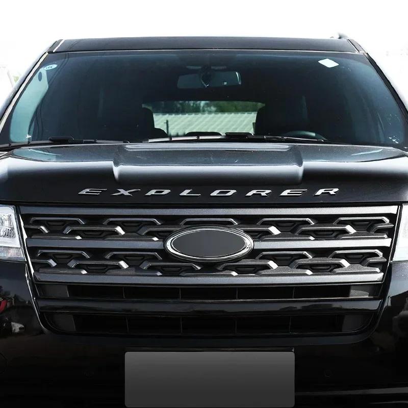 Chrome Black 3D ABS EXPLORER Letters Car Front Hood CBSX5 Bonnet Emblem Badge Sticker Car Styling Accessories