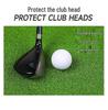 2-in-1 Golf Practice Mat with Tee Hole & Nylon Turf for Outdoor Swing Training