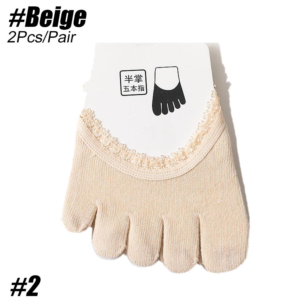 Durable And Safe Tcare 1 Pair Running Socks Men'S And Women'S Solid Half Palm Five Finger Socks Invisible Socks Sweat Elastic Socks