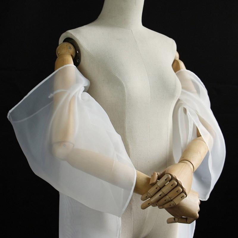 Elegant Bridal Sleeves Sheer Floating Ribbon Sleeves Arm Coverage Wedding Accessory For Bride Comfortable To Wear
