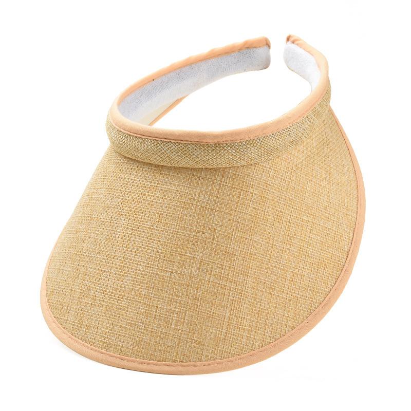 Damen Sommer Sonnenhut Breiter Rand Strand Outdoor Reise Faltbar Multifunktion Strohhut Kappe Visier Sonnenschutz tragbar