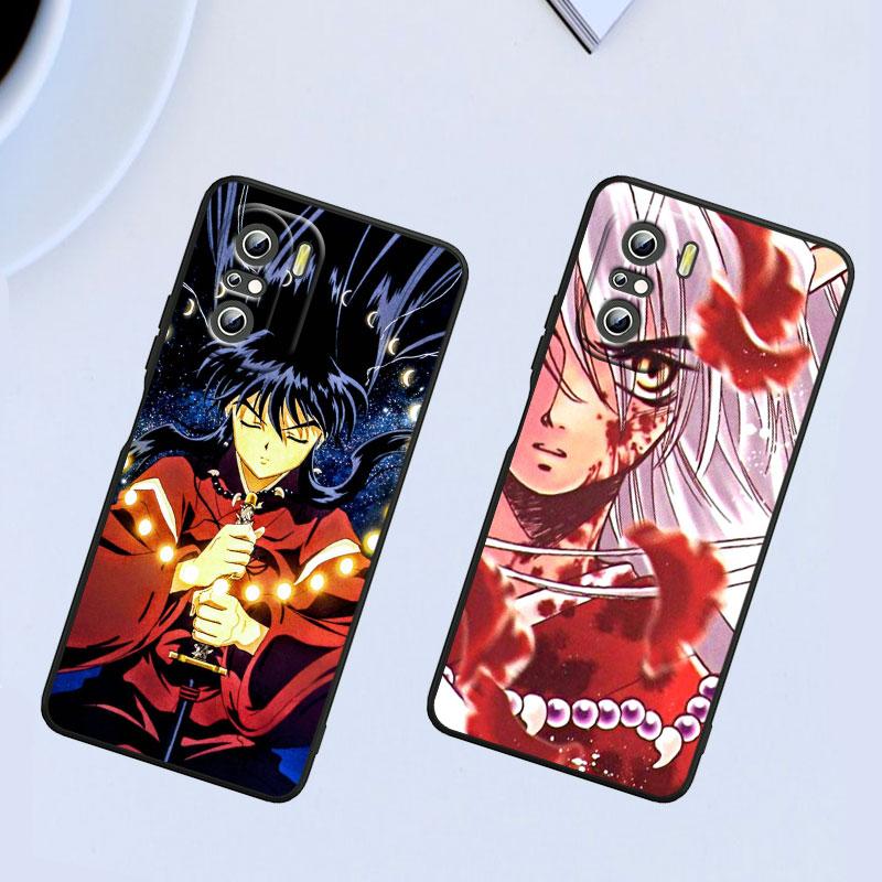 Anime Inuyasha For Xiaomi Redmi Note 12 Turbo 11E 11S 11 11T 10 10S 9 9T 9S Pro Plus 5G Black Phone Case