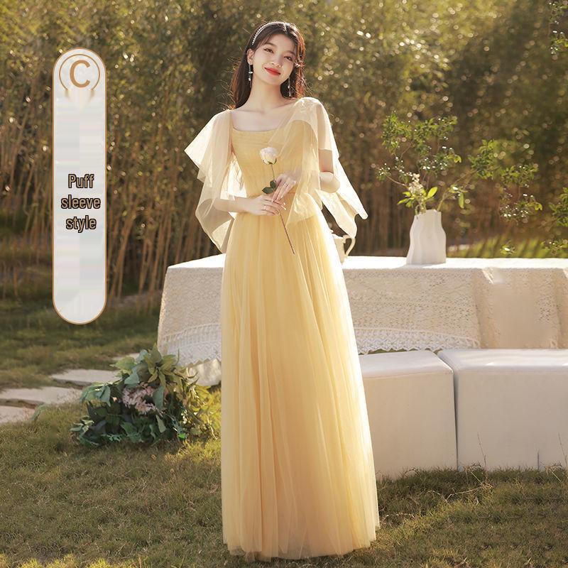 Mori Style 2025 Autumn Bridesmaid Dress: Elegant Fairy Evening Gown for Women’s Graduation and Special Occasions