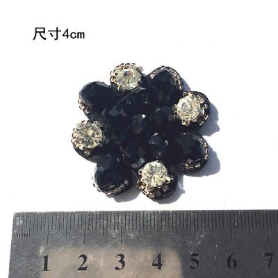 Fan Flower Rhinestone Beaded Patches Perle Pour Coudre Vetement Applique Sew On Patches for Clothes Bordados Para Costura