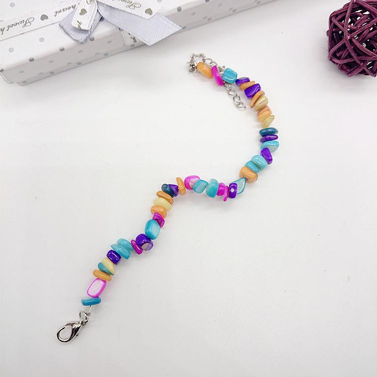 Natural tourmaline powder amethyst pomegranate lapis lazuli obsidian gravel bracelet, a variety of irregular women's jade bracelets