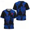 Men's T-shirt Round Neck Short Sleeved Color Printed Tennis Running Casual and Comfortable Outdoor Sportswear Top