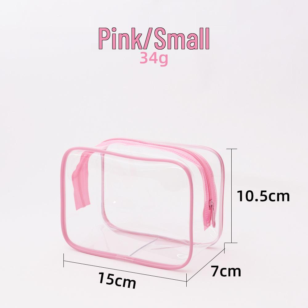 PVC Large Capacity Transparent Waterproof Makeup and Toiletry Bag with Zipper, Customizable Logo