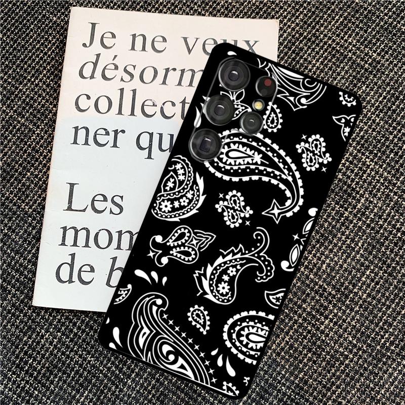 Bandana Seamless Pattern Case For Samsung Galaxy S25 Ultra S20 S21 S22 S23 S24 Ultra S9 S10 Plus S24 FE Back Cover