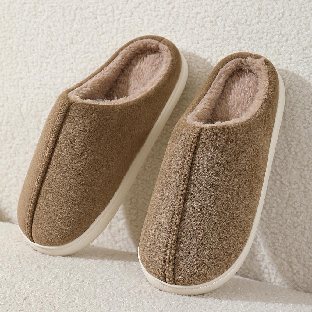 House Slippers for Women Soft Cotton Slippers Men's Autumn and Winter 2025 New Indoor Plush Slippers Women's Winter Warm