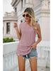 2024 European & American Women's V-Neck Hollow Out Sleeveless Casual Vest Top