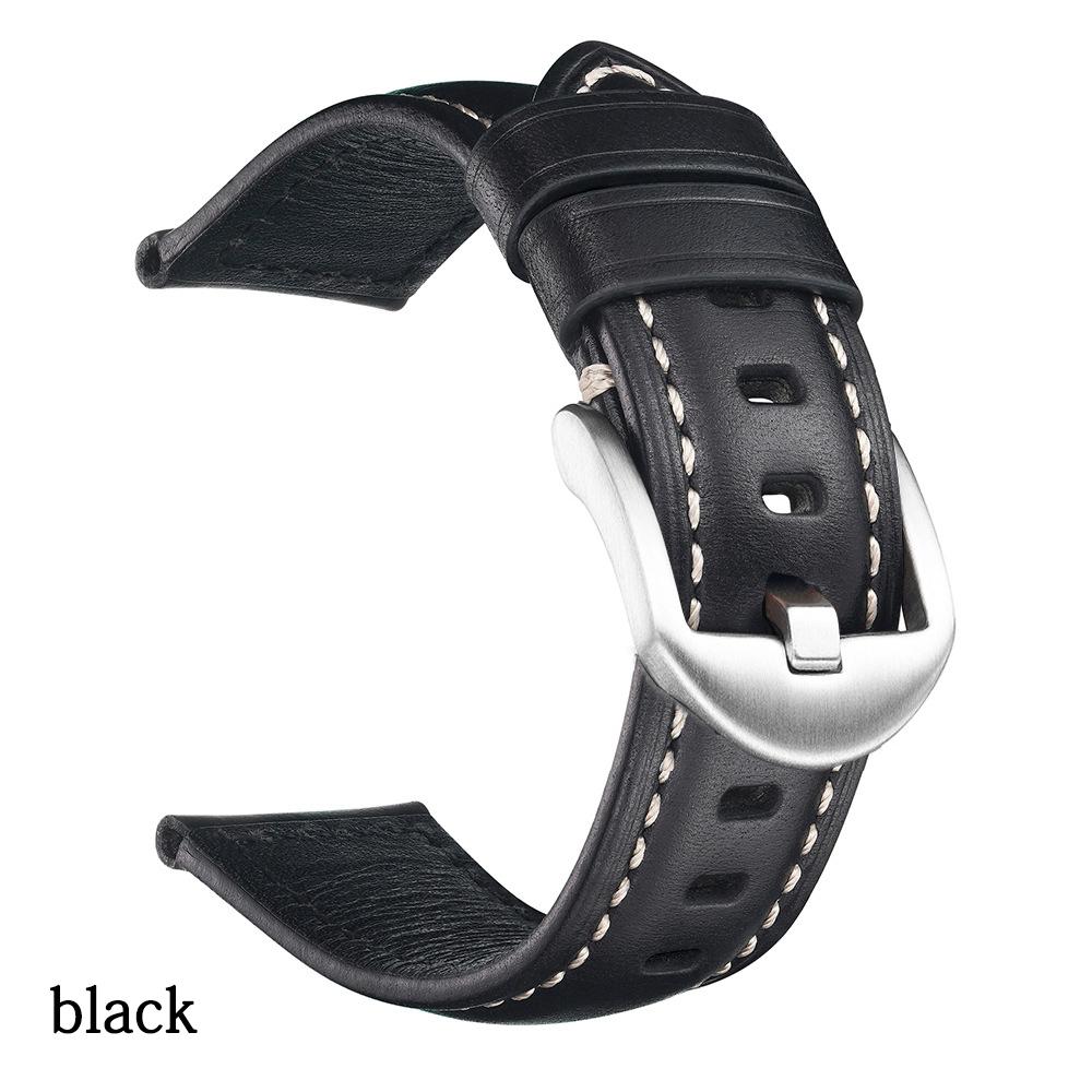 Watchband 20mm 22mm Quick Release Soft Strap Black Buckle and Silver Buckle Women&Men Watch Bracelet Accessories