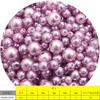 150 peças 3-8mm furo reto abs pérolas redondas imitação de contas para fazer joias