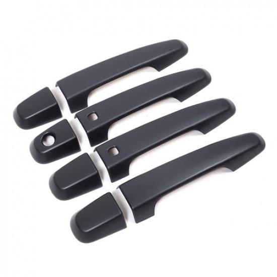 Matte Black Door Handle Keyhole Cover For Mitsubishi Triton L200 Ute Truck 19-23