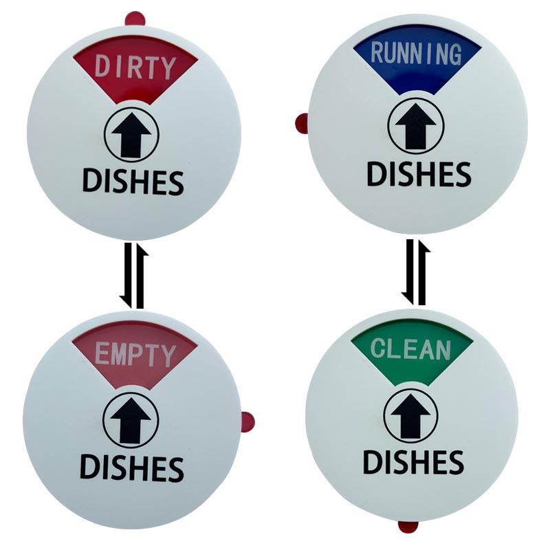 10CM Dishwasher Magnetic Status Indicator Circular Clean Dirty Sign with Running Idle Function Sticker for Kitchen Organization