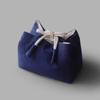 Thickened Storage Bag Solid Color Portable Travel Tea Set Teapot One Pot Two Cups Organzier Large Drawstring Cloth Bag