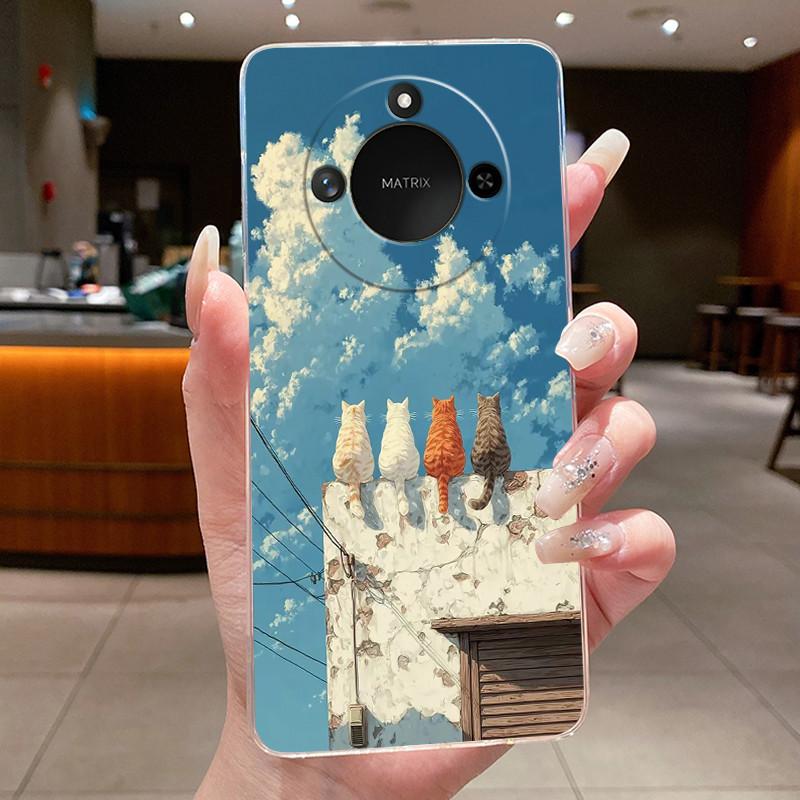 Casing For Honor X9c Smart 5G Luxury Dragon Cute Cool Boys Girls Phone Case Back Cover Honor X9cSmart Transparent Soft TPU Shell