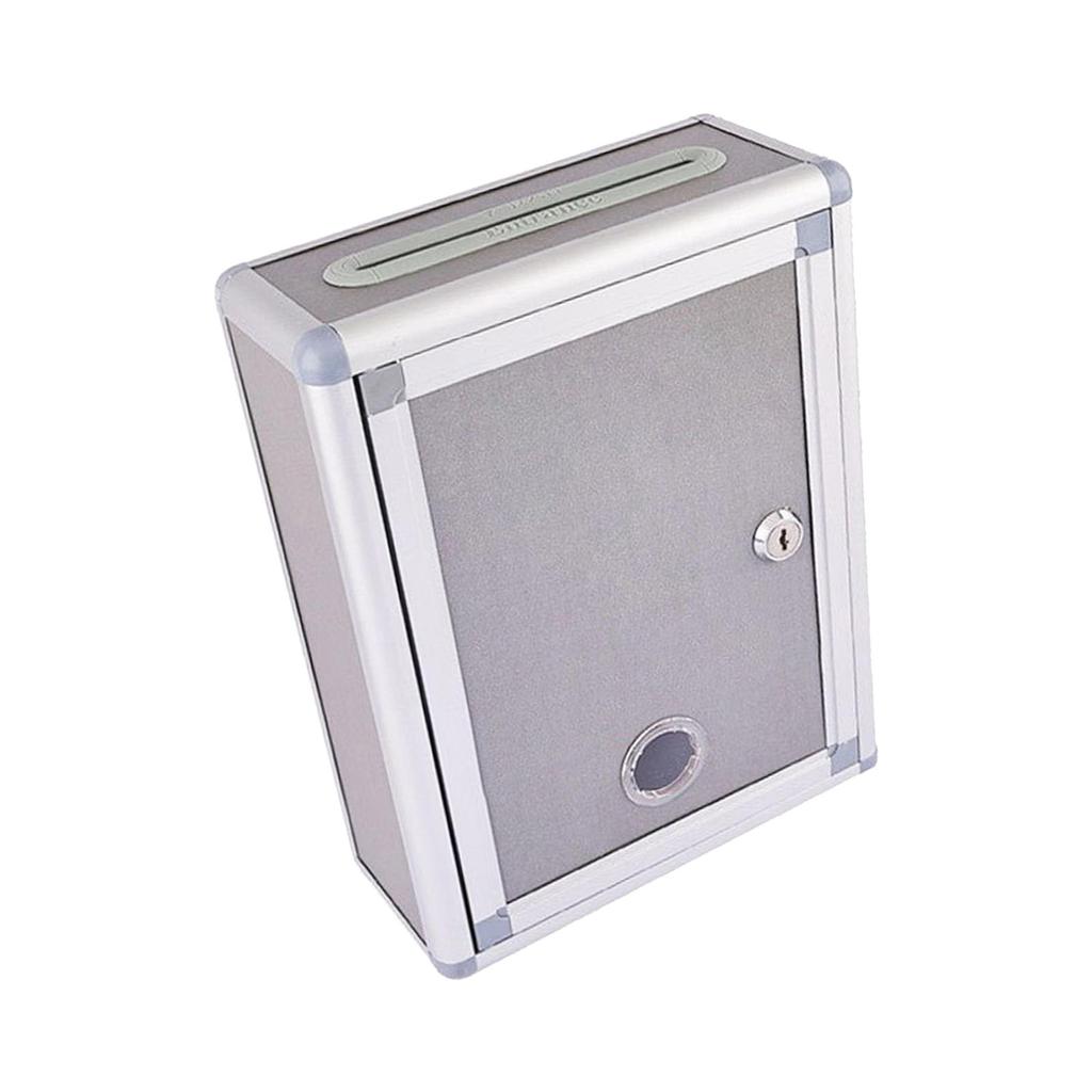Wall Mount Suggestion Box with Key Multifunctional 21x9.5x28cm Mailbox Drop Box Ballot Box for Home Office Sturdy Lightweight