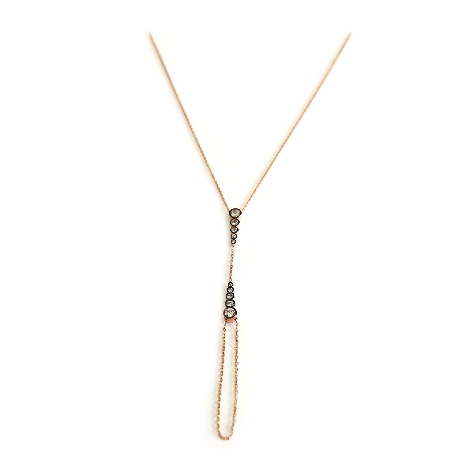 

925 Setting Rose Coated White Stone Black Pen Design Silver ahmeran