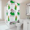 TU Cute Mouse Christmas Bathroom Decor Shower Curtain Festive Holiday Mice Pattern Waterproof Fabric Washable Home Decor Gift