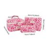 3Pcs Quilting Storage Bag Floral Printed Adorable Padding Skincare Pouch Aesthetic Toiletry Purse Bathroom Shower Travel Bag
