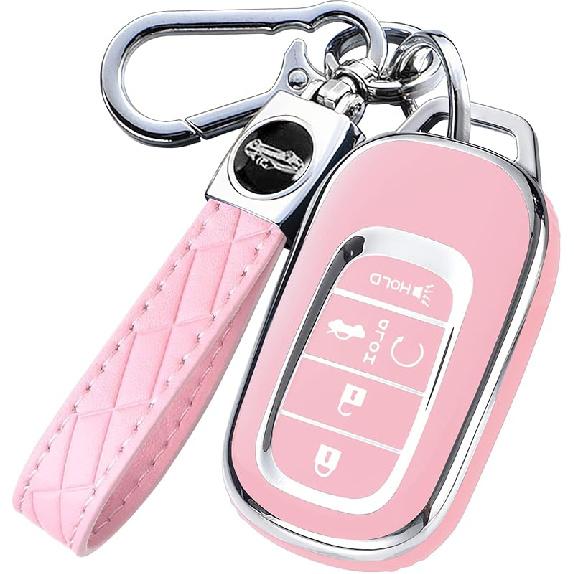 Montague Key Fob Cover For Honda With Keychain, Premium TPU Key Case Shell For 2024   Honda Accord, Civic, HR-V, CR-V, Pilot Remote Smart Car Key Fob