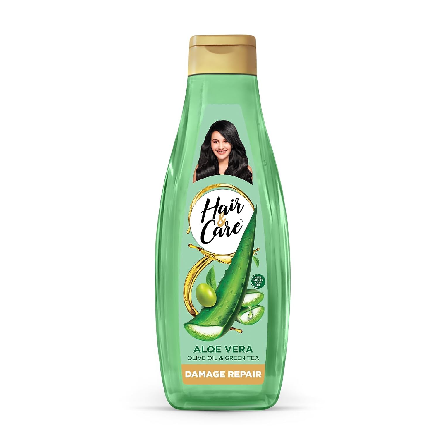 Hair & Care Damage Repair Non-Sticky Hair Oil with Aloe Vera, Olive Oil & Green Tea, 300 ml 300 ml