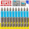 10Pcs 50mm PH2 Cross Bit Drill Head Screwdriver Bits Hand Tools Anti Slip Hex Shank