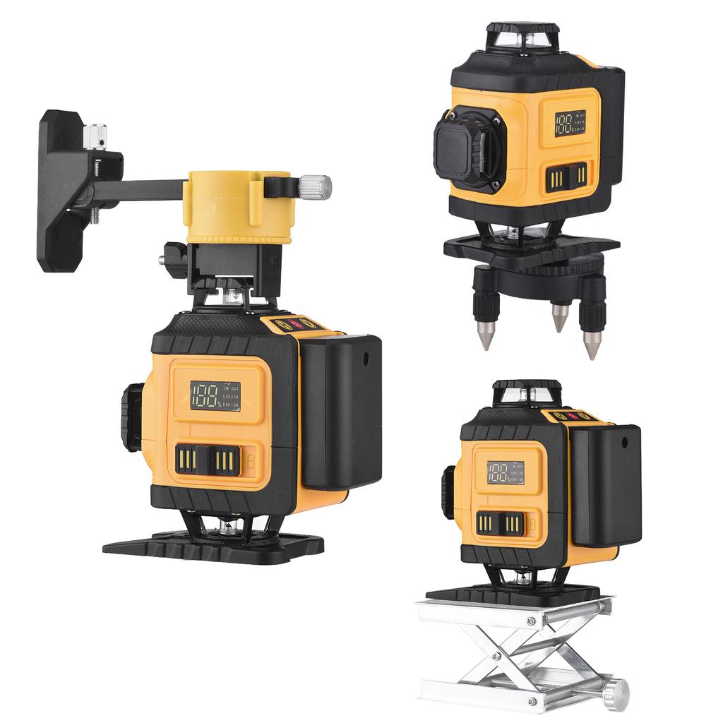 Multifunctional 4D 16 Lines Laser Level 3° Self-leveling Machine Powered By Rechargeable Lithium Battery Leveling Tool 1.2m