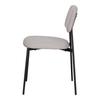 Esther Upholstered Chair, Light Gray, Metal Base