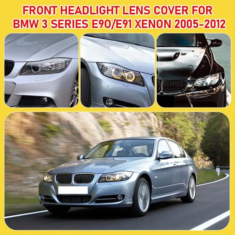Car Headlight Cover Suitable for BMW 3 Series E90 2005-2012 (high-end with Lens), Car Headlight Lens Replacement Cover