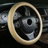 Universal Leather Steering Wheel Cover With Perforated Design Sport Style 36cm 38cm 39cm Diameter
