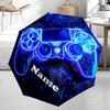 Custom Name Game Controller Theme Automatic Umbrella, Lightweight & Portable, 8 Rib, Perfect for Outdoor Travel, Birthdays, Christmas, Gifts.