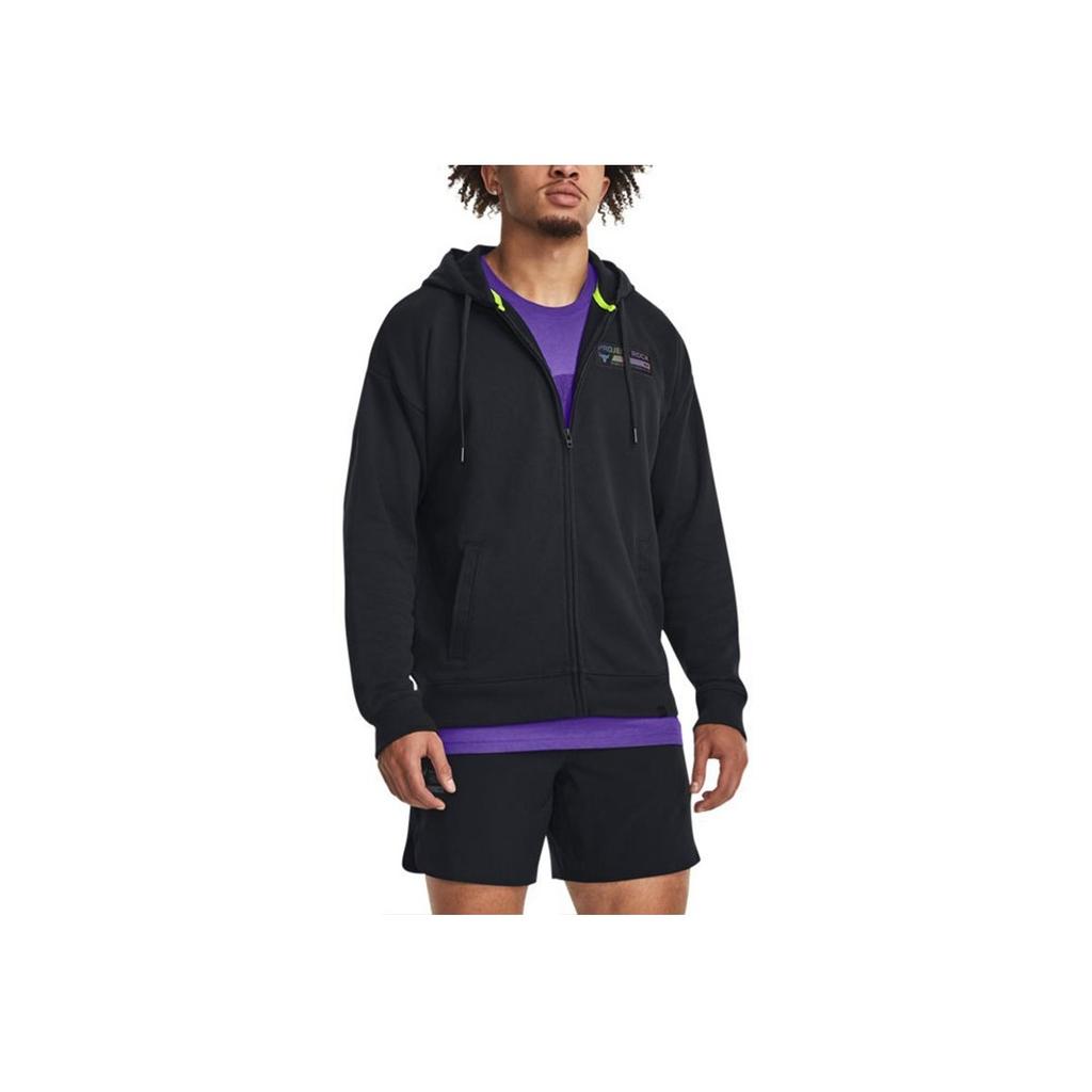 Under Armour Johnson Series Solid Heavyweight Cotton Sports Hoodie Men Hoodies Black 1380151-001