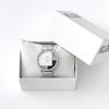 Klon Skeleton and Simple Replacement KLON INVISIBLE OVERLAPPING TILES 38mm Watch, Clear, Men's Women's, Strap, SILVER,
