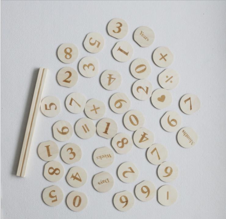 

Деревянные фишки для раннего обучения умножению и карточки с важными событиями для детской фотографии