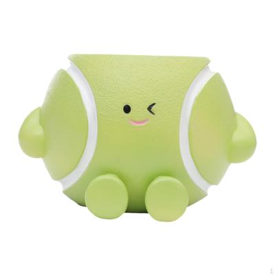Small Face Planter Flower Pot Home Decor Sports Themed Creative Resin Plant with Drainage for