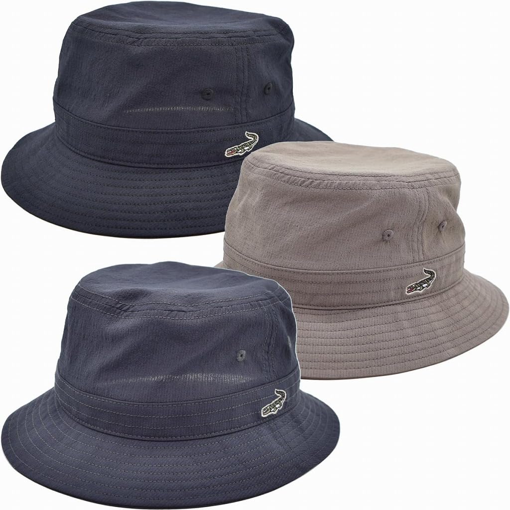 Crocodile Bucket Hat CROCODILE Absorbent Quick Drying Hat Spring Summer HC713 Men's Men's (L/58.0cm, Navy)