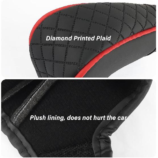 Leather Gear Shift Cover Diamond Embroidery Design,Durable Shift Knob Cover for Shift Lever Protection,Universal Car Gear Shift Cover Car Decorative