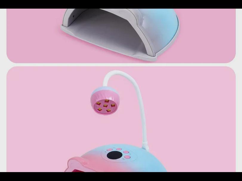 Rotatable 2-in-1 Nail Lamp and Dryer with Phototherapy