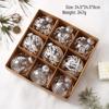 8CM Transparent PET Painted Christmas Ball Set for Tree Decorations