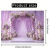 2D Elegant Purple Hydrangea Backdrop Magical Wedding Photography Prop