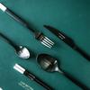 Stainless Steel Dinnerware Sets Knife And Fork Spoon Tableware Steak Chopstick Spoon Set Black Simple Western Tableware