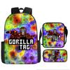 3Pcs Set Backpack, Gorilla Tag  Pencil Bag, Shoulder Bag, Backpack, Large Capacity Travel Bag, The Best Gift for Boys and Girls