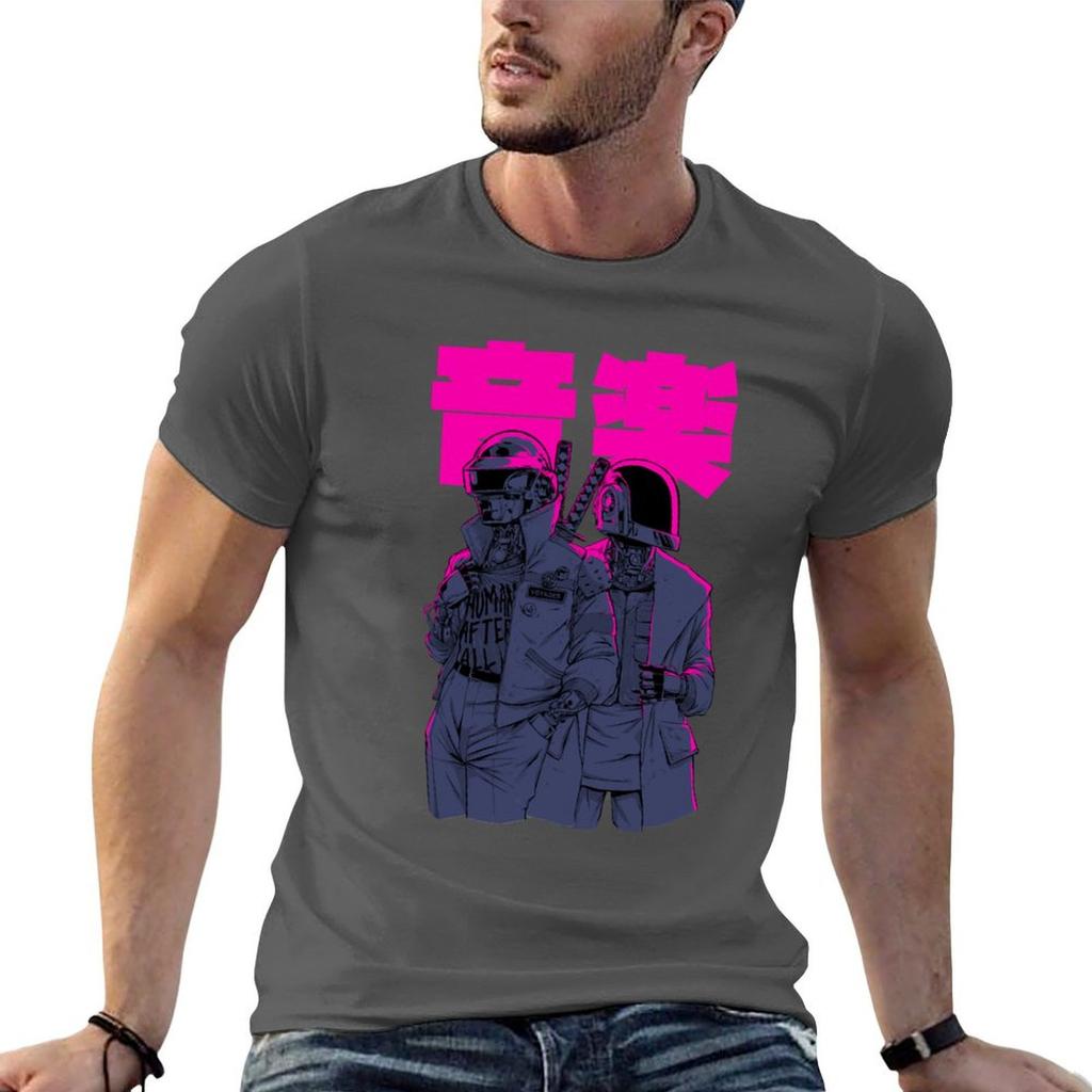 Daft Cyberpunk T-Shirt Unisex t shirt Baumwolle 100% Baumwolle t shirt Packung Unisex T-Shirts für Unisex Freizeit T-Shirt