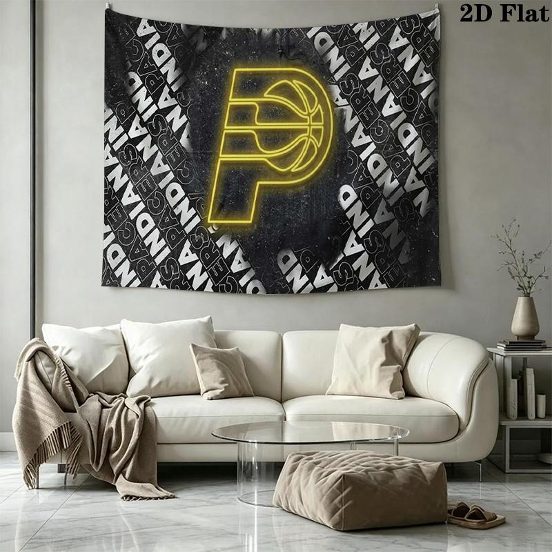 Indiana Pacers Wall Tapestry Aesthetic Wall Hanging Printed Fabric Blanket Decorative Tapestries for Bedroom Living Room Home Decor