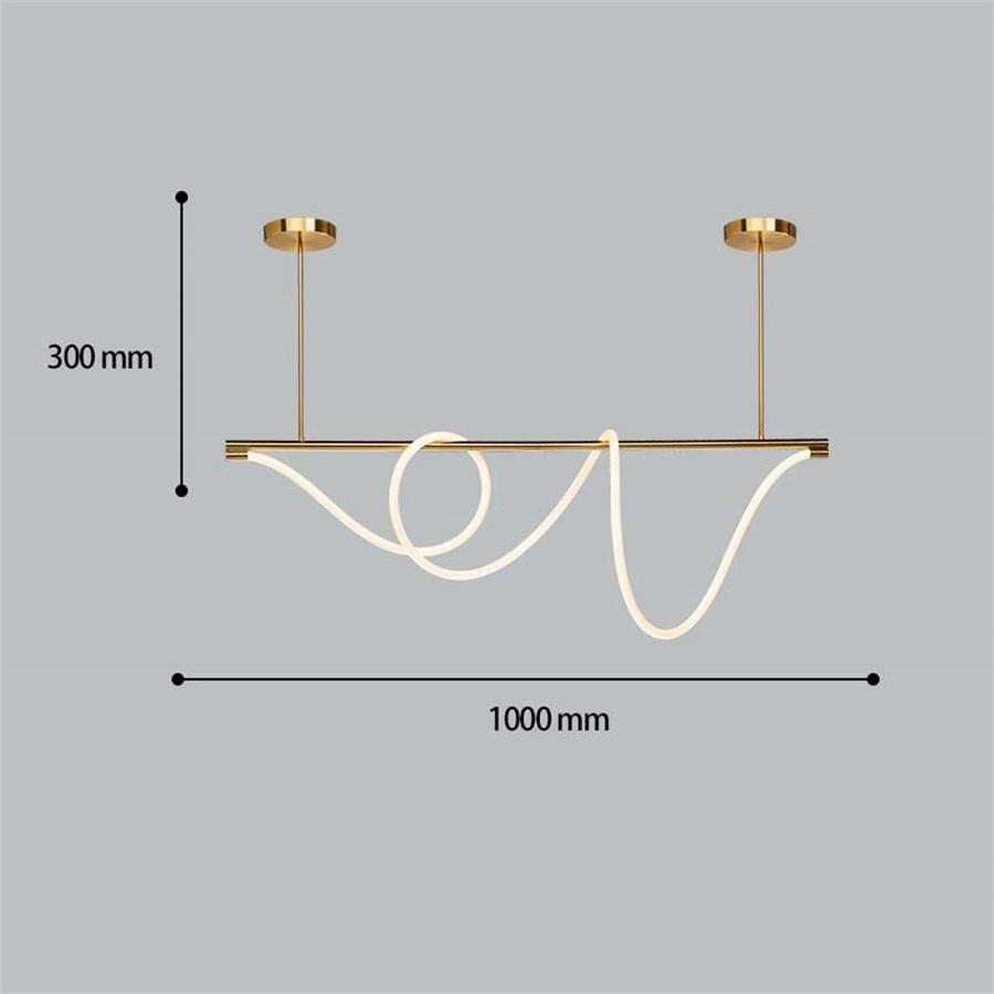 Candelabru de tavan LED modern de lux DIY, cu tub lung, flexibil, cu linie lungă, pentru insulă de bucătărie, agățat, lampă suspendată pentru restaurant și bar