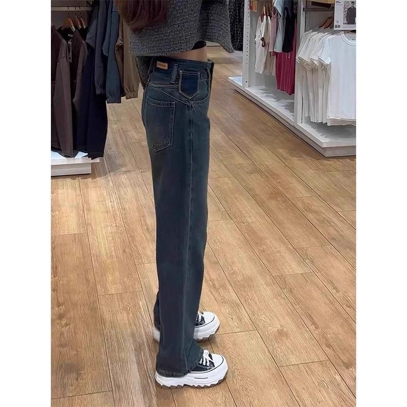 Women's Plus Size Fleece-Lined High Waist Wide-Leg Jeans - Winter 2025 Retro Style