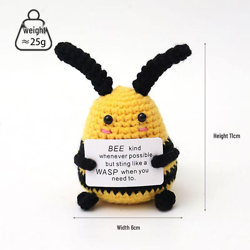 Handcrafted Wool Penguin Emoji Crochet Toy