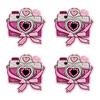 10PCS/lots Valentine's Day Embroidered Patches Pink Love Heart Patch Iron On Patches For Clothing Holiday Decoration Gift DIY