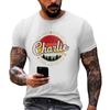 Fashionable Round Neck Short Sleeve Work Clothes Printed Tops For Mens Summer Tops